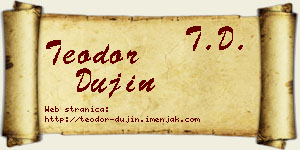 Teodor Dujin vizit kartica